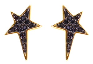 Lucky Star studs gold/ black