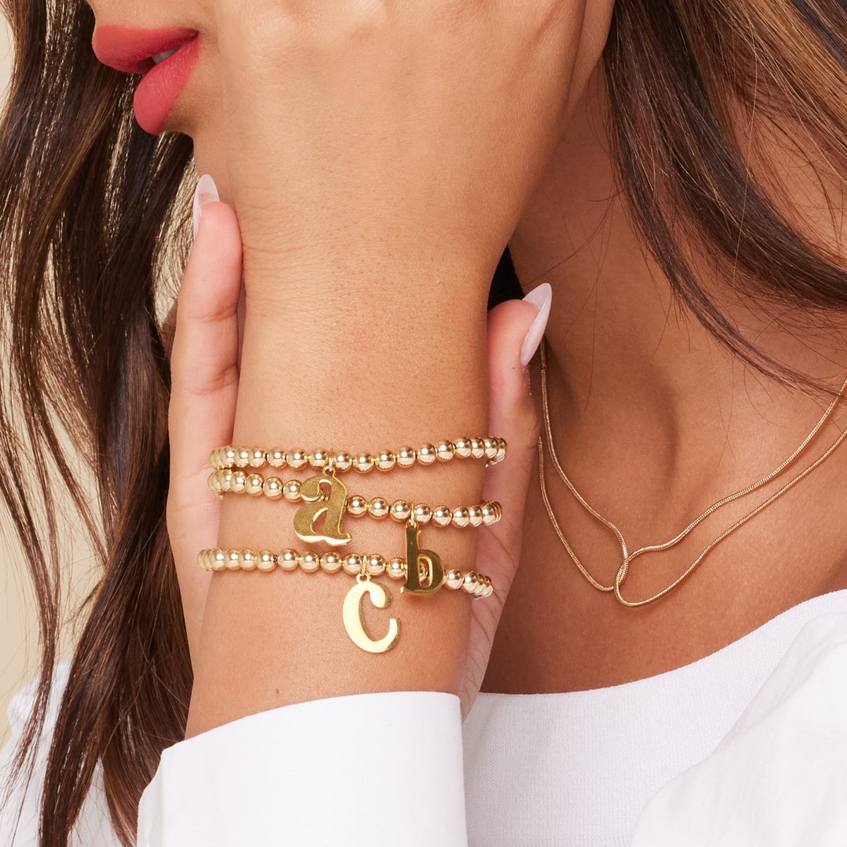 Letters with Love - Bracelet letter S gold, 49,00 €