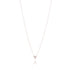 Mini Pave Heart Necklace - Silver
