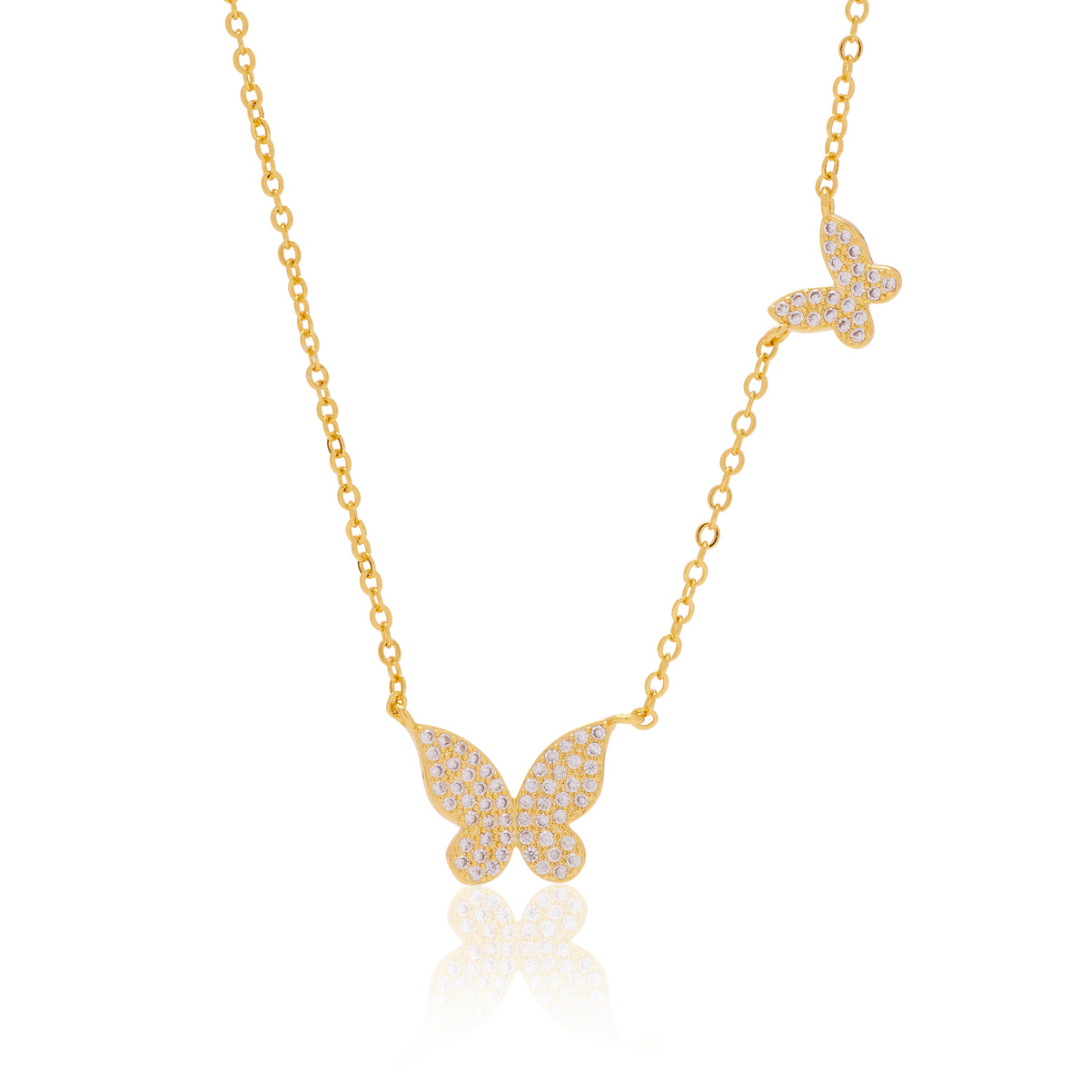 Monarch Necklace -14kt Gold Butterfly Necklace- Lucky Star Jewels