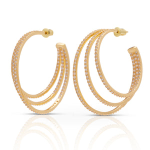 Trilogy Pave Hoops