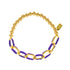 Enamel Link Bubble Bracelet - Plum