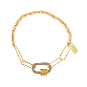 Enamel Luca Lock Bubble Bracelet