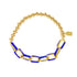 Enamel Link Bubble Bracelet - Navy