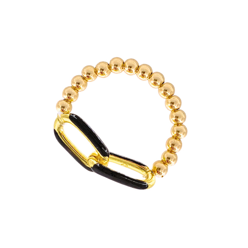 Enamel Link Bubble Rings