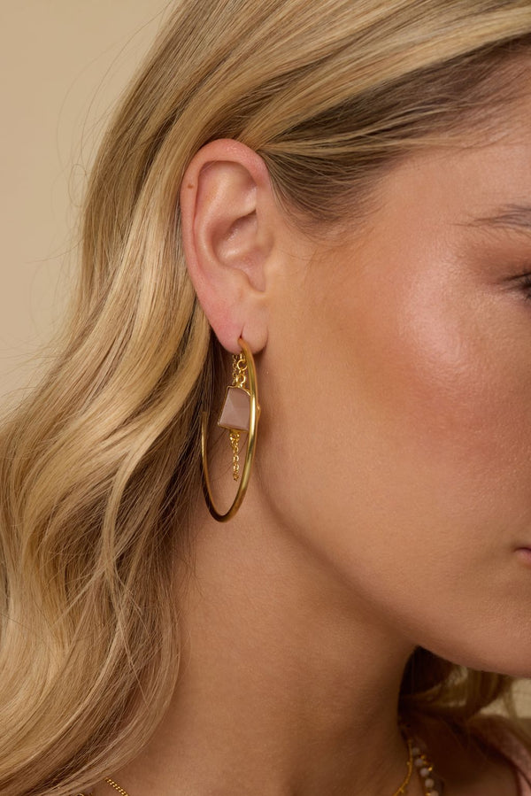 Prana Gemstone Hoop