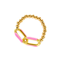 Enamel Link Bubble Rings