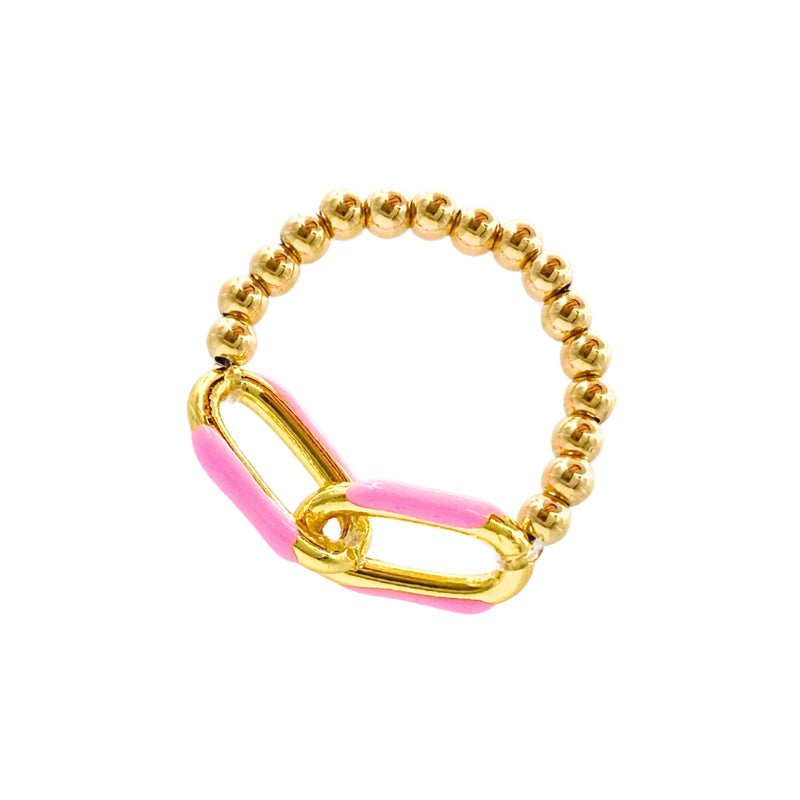 Enamel Link Bubble Rings