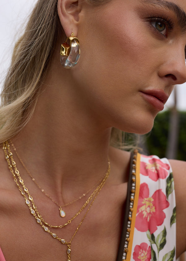 Looking Glass Hoops - Transparent