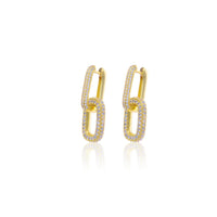 Double Link Pave Earring