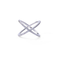 Criss Cross Pave Ring