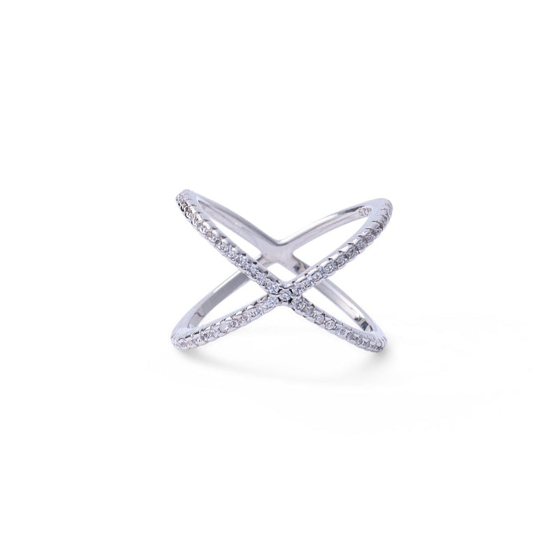 Criss Cross Pave Ring