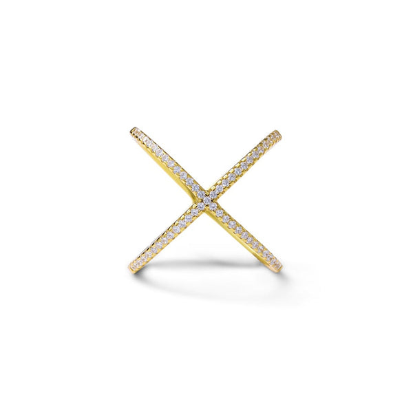 Criss Cross Pave Ring