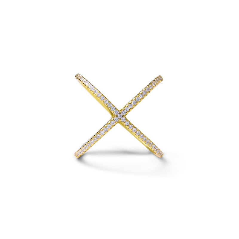 Criss Cross Pave Ring