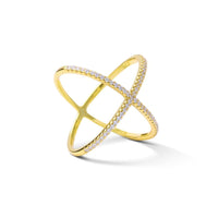Criss Cross Pave Ring