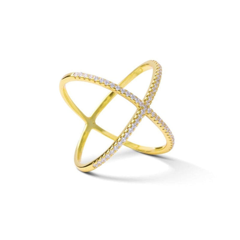 Criss Cross Pave Ring