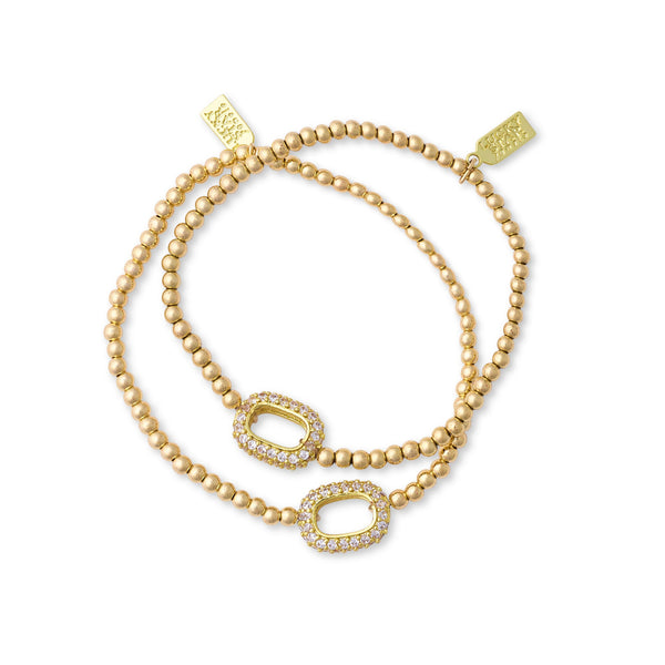 Pave Link Solo Bubble Bracelet