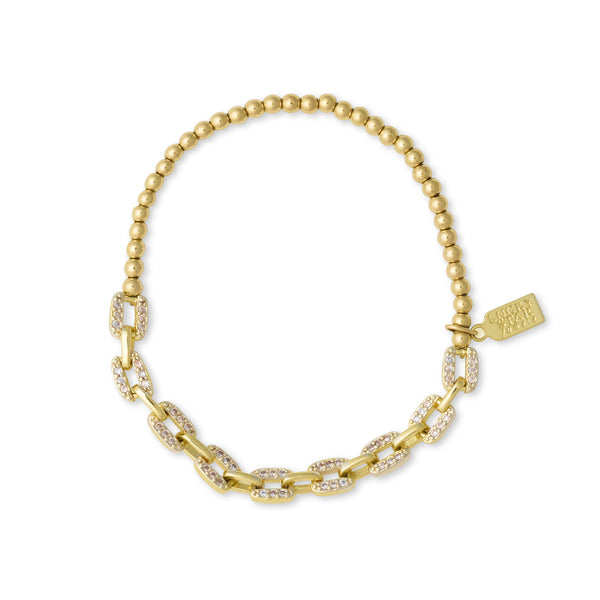 Pave Link Bubble Bracelet