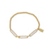 Trio Pave Link Bubble Bracelet