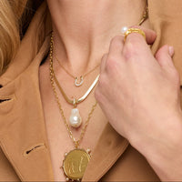 Slinky Fire Pearl Necklace