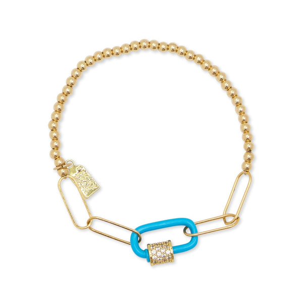 Enamel Luca Lock Bubble Bracelet