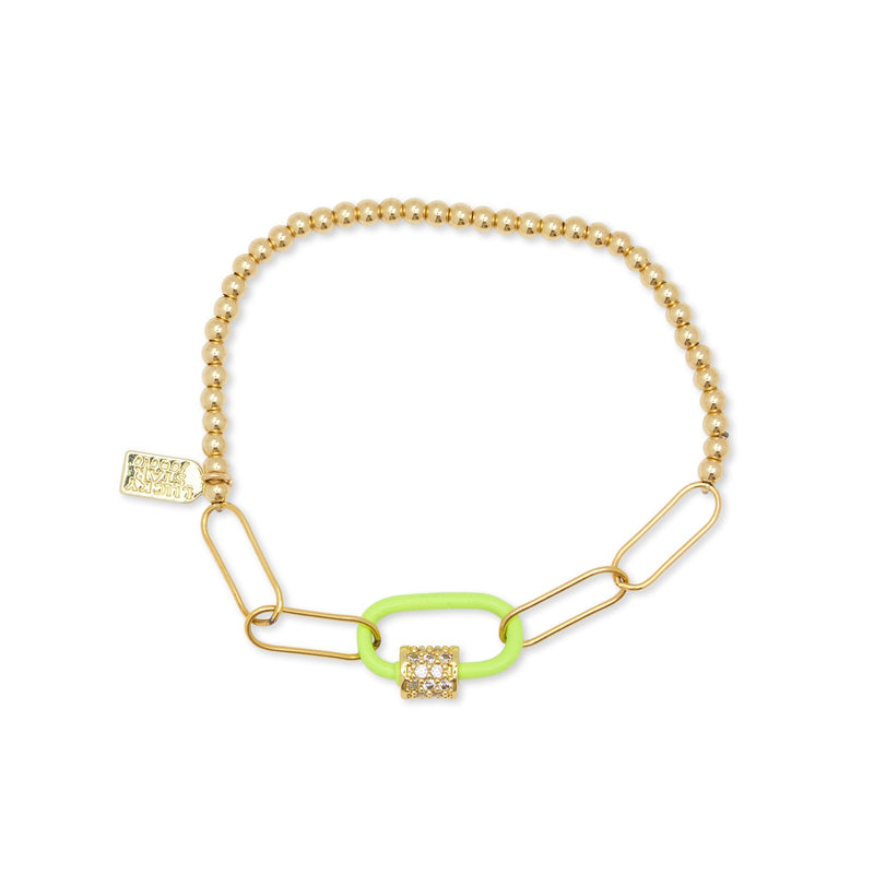 Enamel Luca Lock Bubble Bracelet