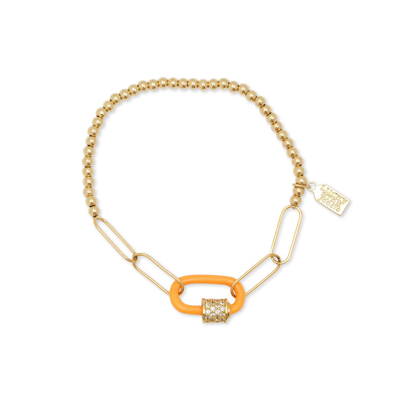 Enamel Luca Lock Bubble Bracelet
