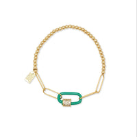 Enamel Luca Lock Bubble Bracelet
