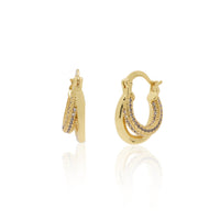 Doublet Pave Hoop