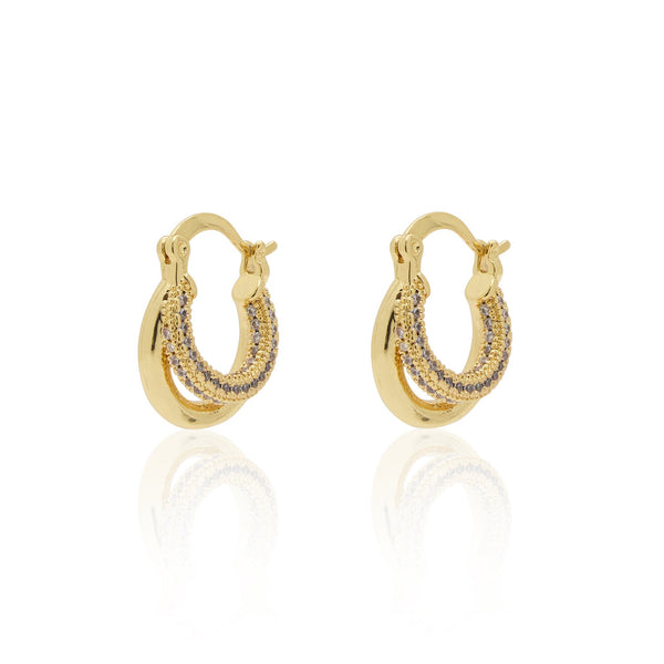 Doublet Pave Hoop