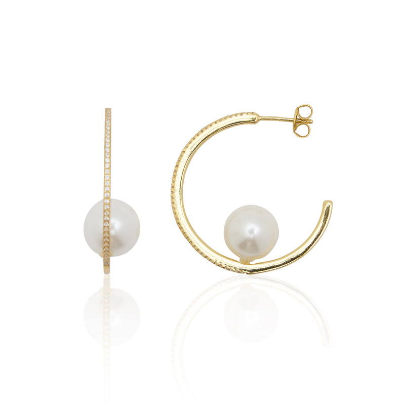Essential CZ Pearl Earring