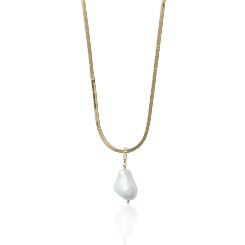 Slinky Fire Pearl Necklace