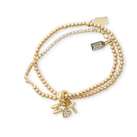 Charmed Bubble Letter Wimbledon Bracelet - Duo