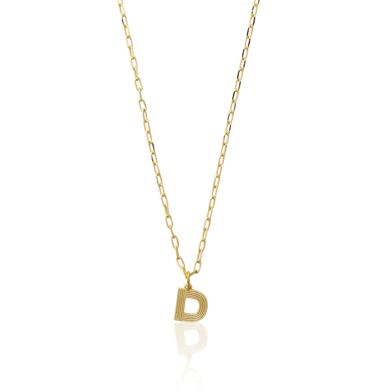 The Embossed Initial Necklace