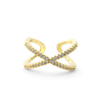 Criss Cross Pave Ring