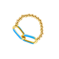 Enamel Link Bubble Rings