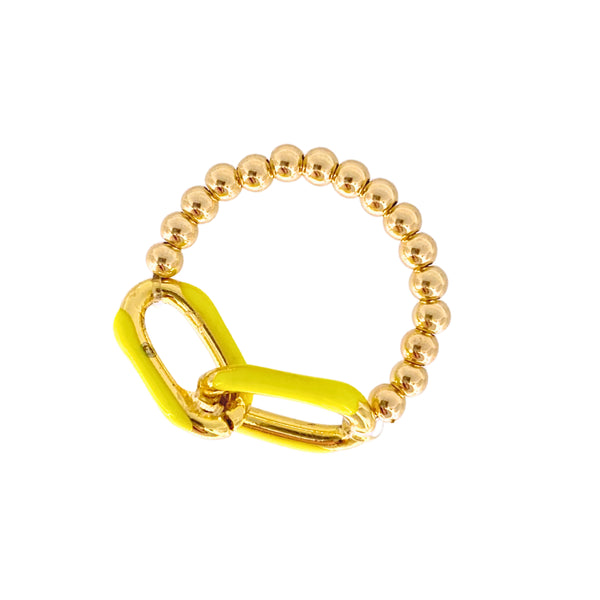 Enamel Link Bubble Rings