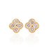 Pave Lucky Clover Stud
