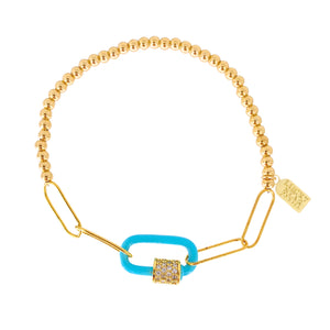 Enamel Luca Lock Bubble Bracelet
