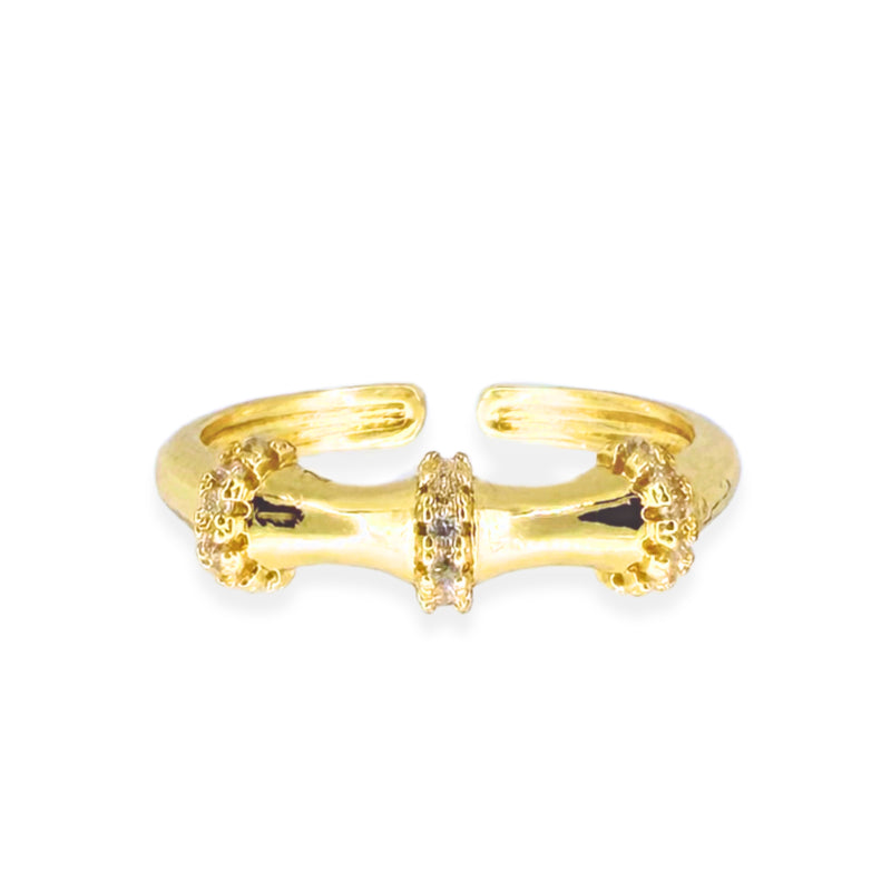 Bamboo Pave Ring