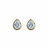 Solitaire Pear Stud