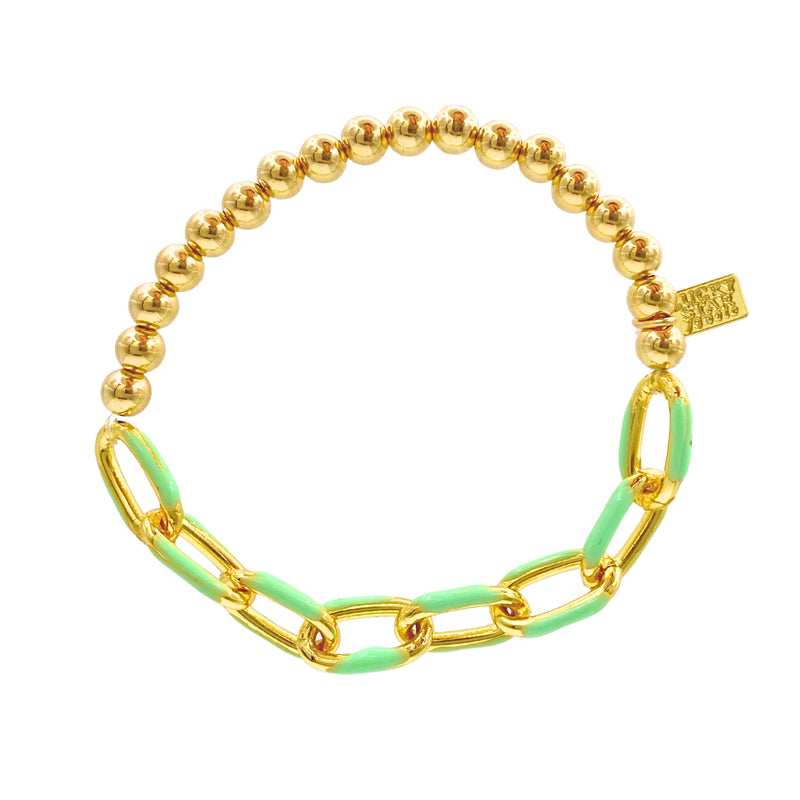 Enamel Link Bubble Bracelets