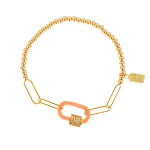 Enamel Luca Lock Bubble Bracelet