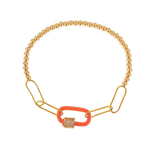 Enamel Luca Lock Bubble Bracelet