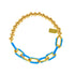 Enamel Link Bubble Bracelet - Capri Blue