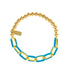 Enamel Link Bubble Bracelet - Pacific Blue