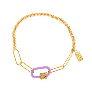 Enamel Luca Lock Bubble Bracelet