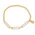 Trio Pave Link Bubble Bracelet