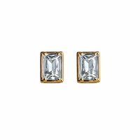 Solitaire Emerald Stud