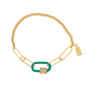 Enamel Luca Lock Bubble Bracelet